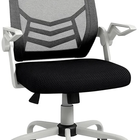 BOXED VINSETTO MESH BACK OFFICE CHAIR, WITH FLIP-UP ARMS - BLACK