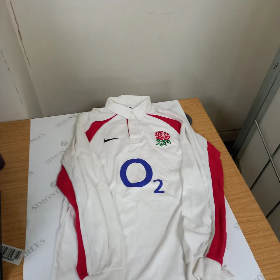 MENS ENGLAND RUGBY LONG SLEEVE TOP SIZE LARGE