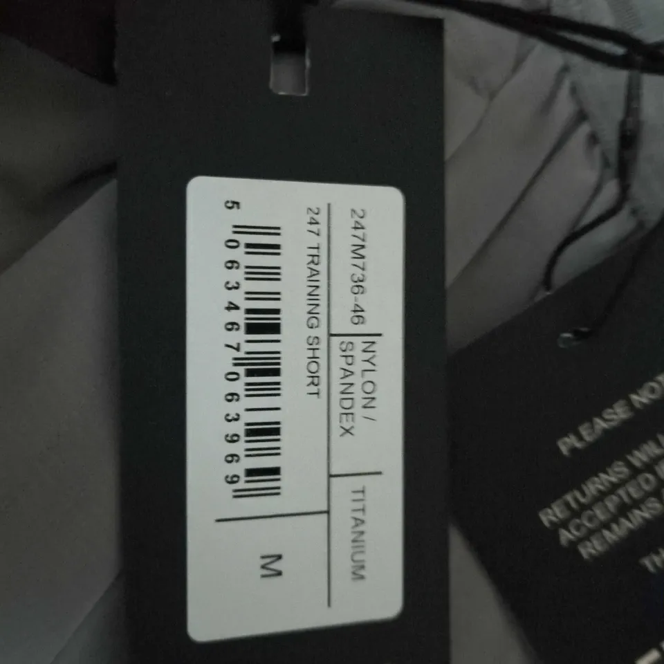 REPRESENT MEN'S 24/7 TITANIUM TRAINING SHORTS – UK SIZE M