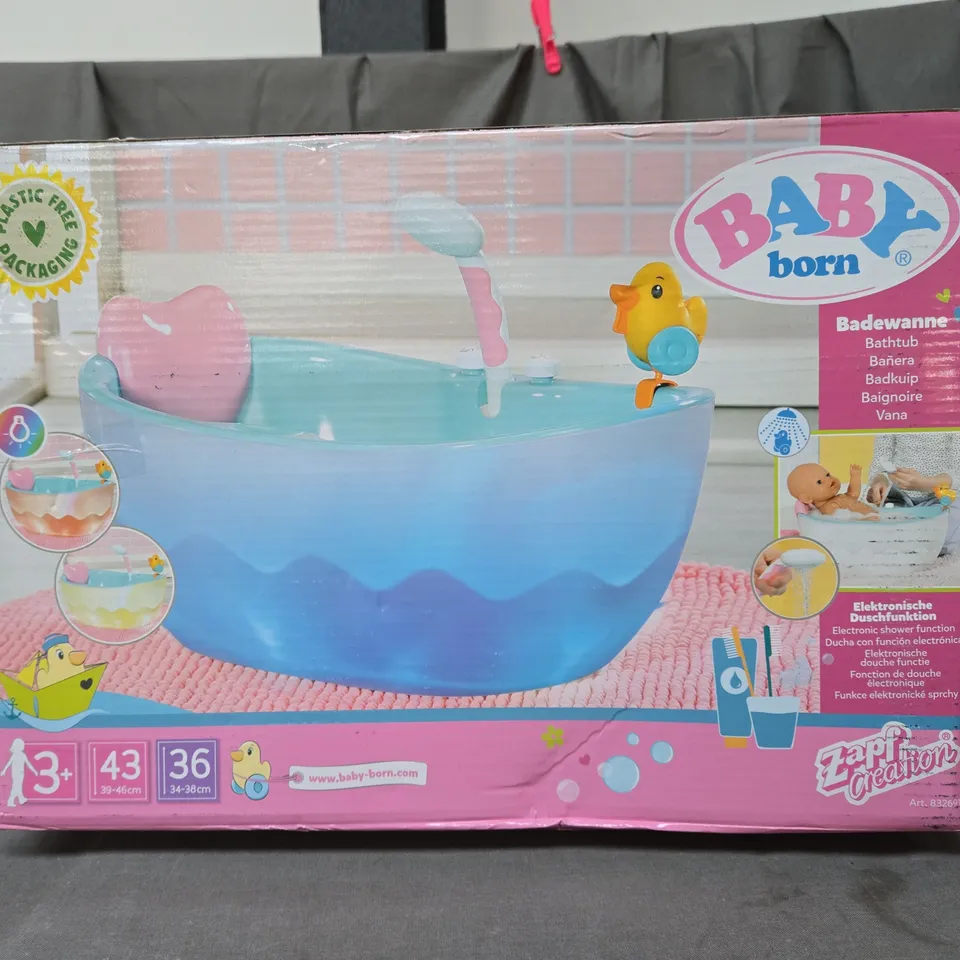 BOXED ZAPF CREATION BABY BORN BATHTUB