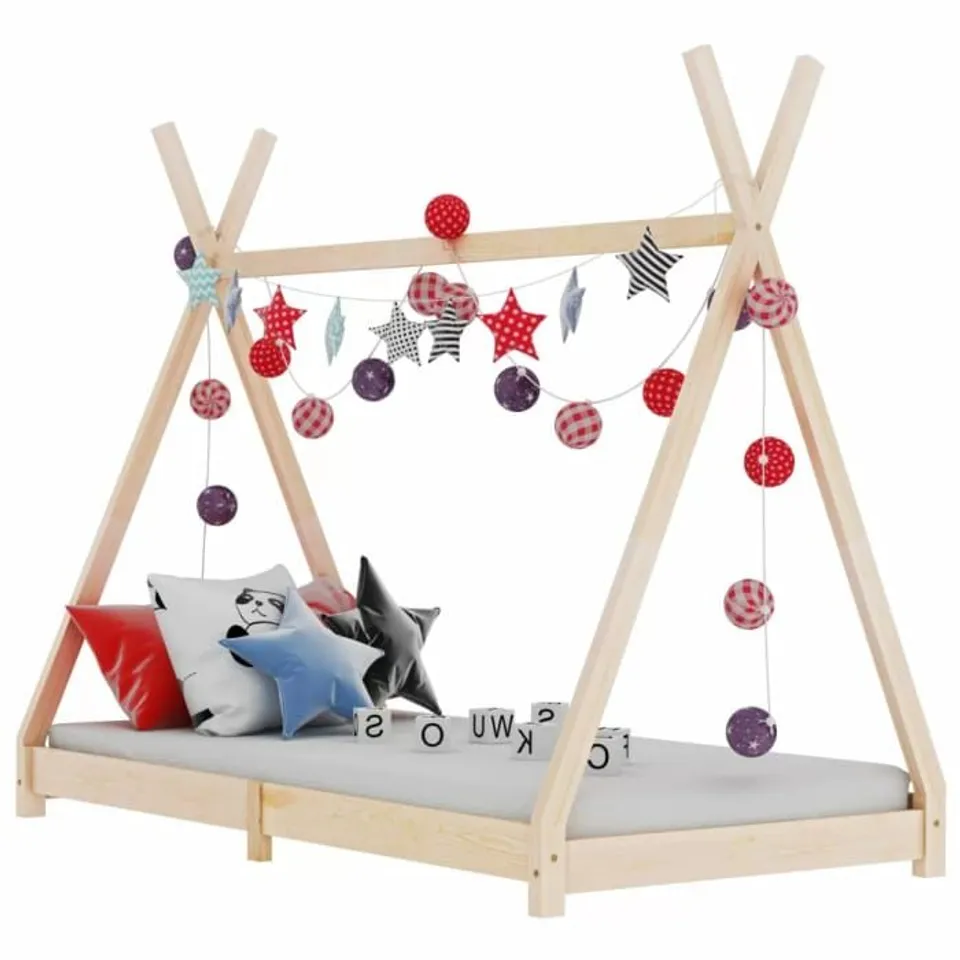 BOXED HARTLEY SOLID WOOD KIDS TENT BED WHITE 