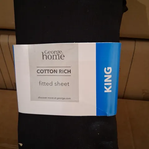 APPROXIMATELY 45 BRAND NEW COTTON RICH BLACK KING SIZE FITTED SHEETS