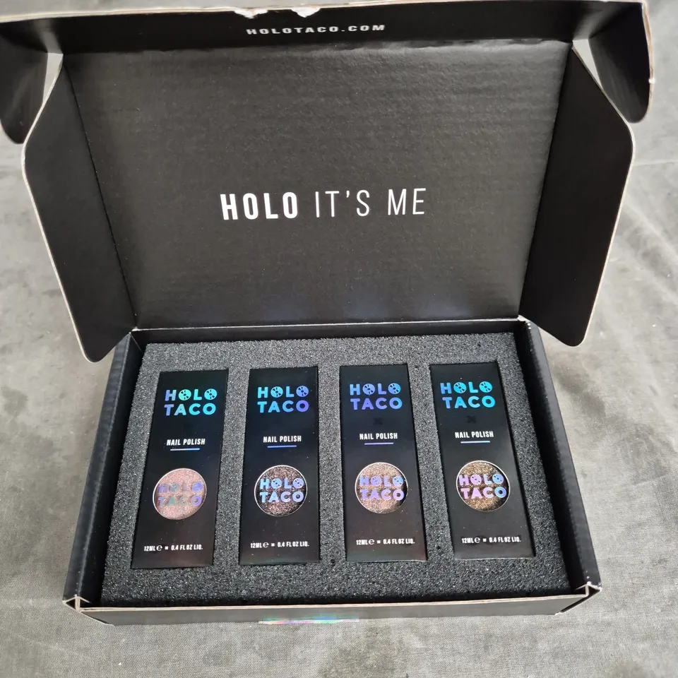 HOLO TACO 4 PIECE NAIL POLISH SET ASSORTED SHADES