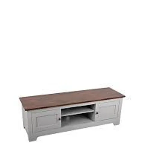 BOXED DEVON TV UNIT - GREY/WALNUT-EFFECT (1 BOX)