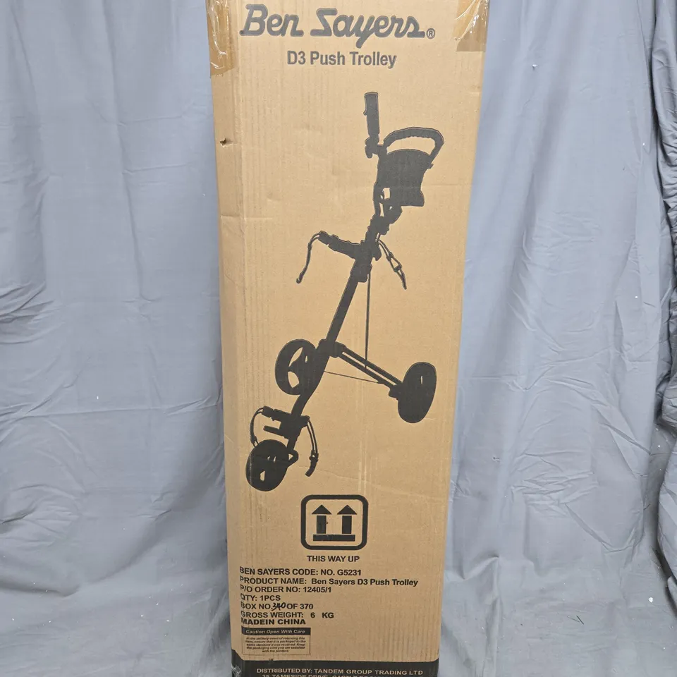 BOXED BEN SAYERS D3 PUSH TROLLEY - COLLECTION ONLY 