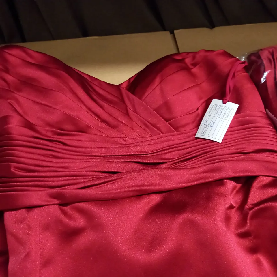 LOT OF 8 RED OCCASIONAL DRESSES IN VARIOUS SIZES