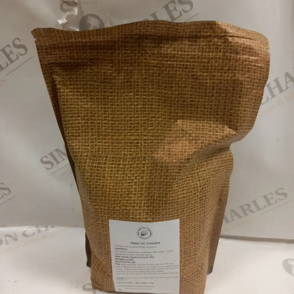 APPROXIMATELY 8 THE REAL HOT CHOCOLATE CLASSIC HOT CHOCOLATE POWDER - 8 X 1KG