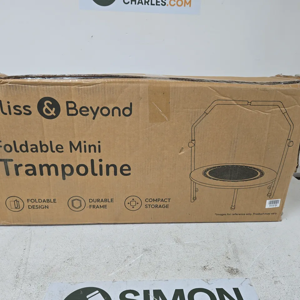 BLISS & BEYOND FOLDABLE MINI TRAMPOLINE