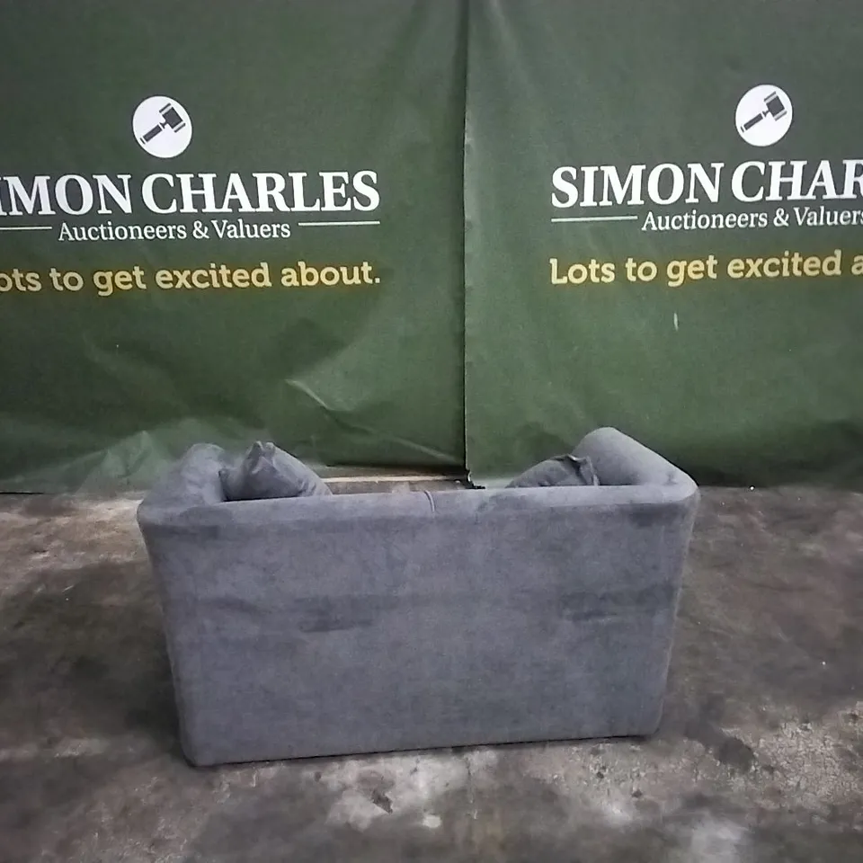 QUALITY DESIGNER KENSTER FABRIC SOFA BED IN DARK GREY 