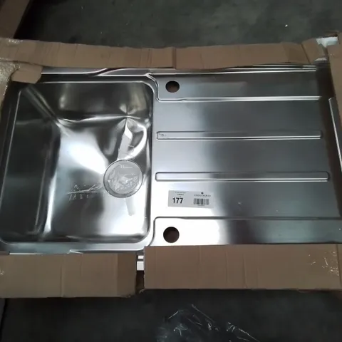 STAINLESS STEEL SINGLE BOWL SINK & DRAINER