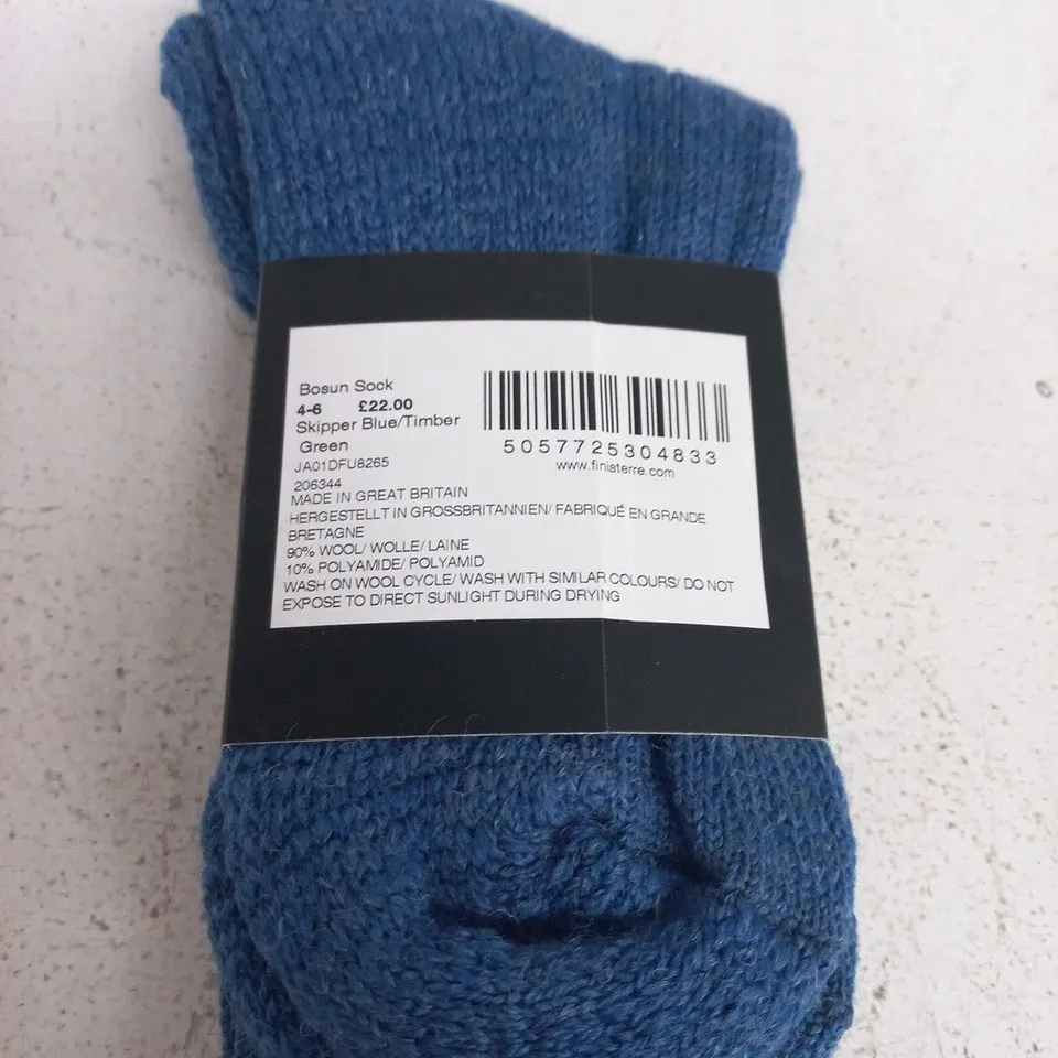 FINISTERRE BOSUN SOCKS – UK MADE, SIZE 4-6