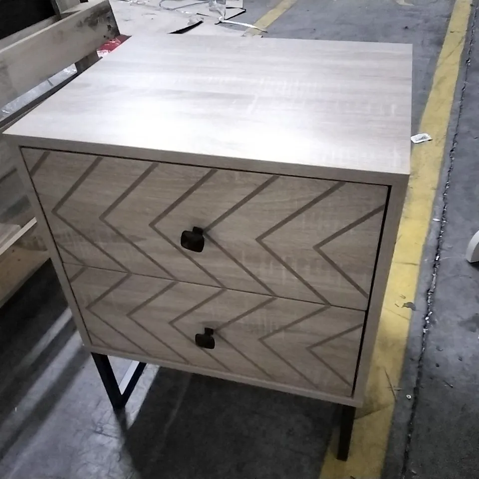 RAUL STEEL BEDSIDE TABLE