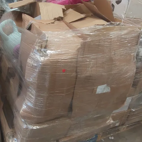 PALLET OF ASSORTED E-COMMERCE GOODS AND PRODUCTS TO INCLUDE: KETTLEBELL WEIGHTS, WORK LANTERNS, WRAPPING PAPER ECT