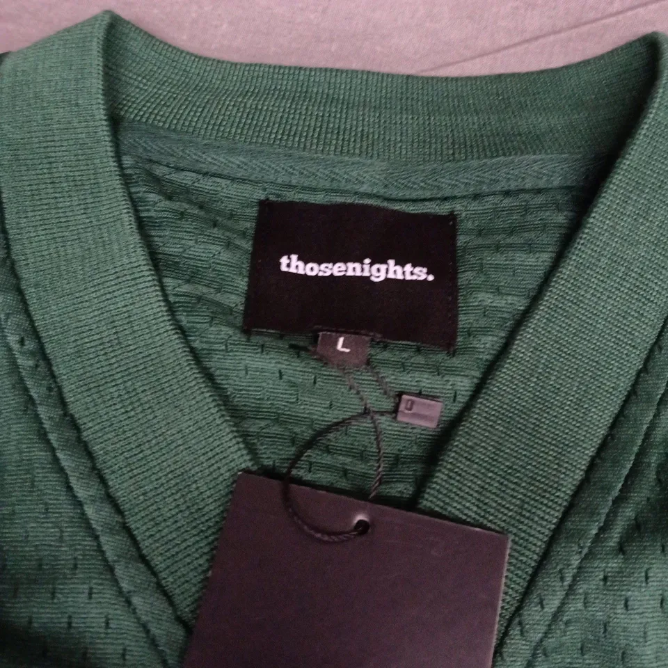 THOSENIGHTS LONG SLEEVE SPORTS JERSEY IN GREEN – UK L