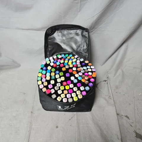 SET OF ASSORTED COLOUR MARKERS IN BLACK ZIP CASE