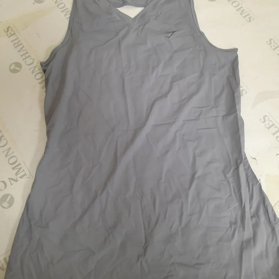 GYMSHARK STEEL BLUE TRAINING VEST - S