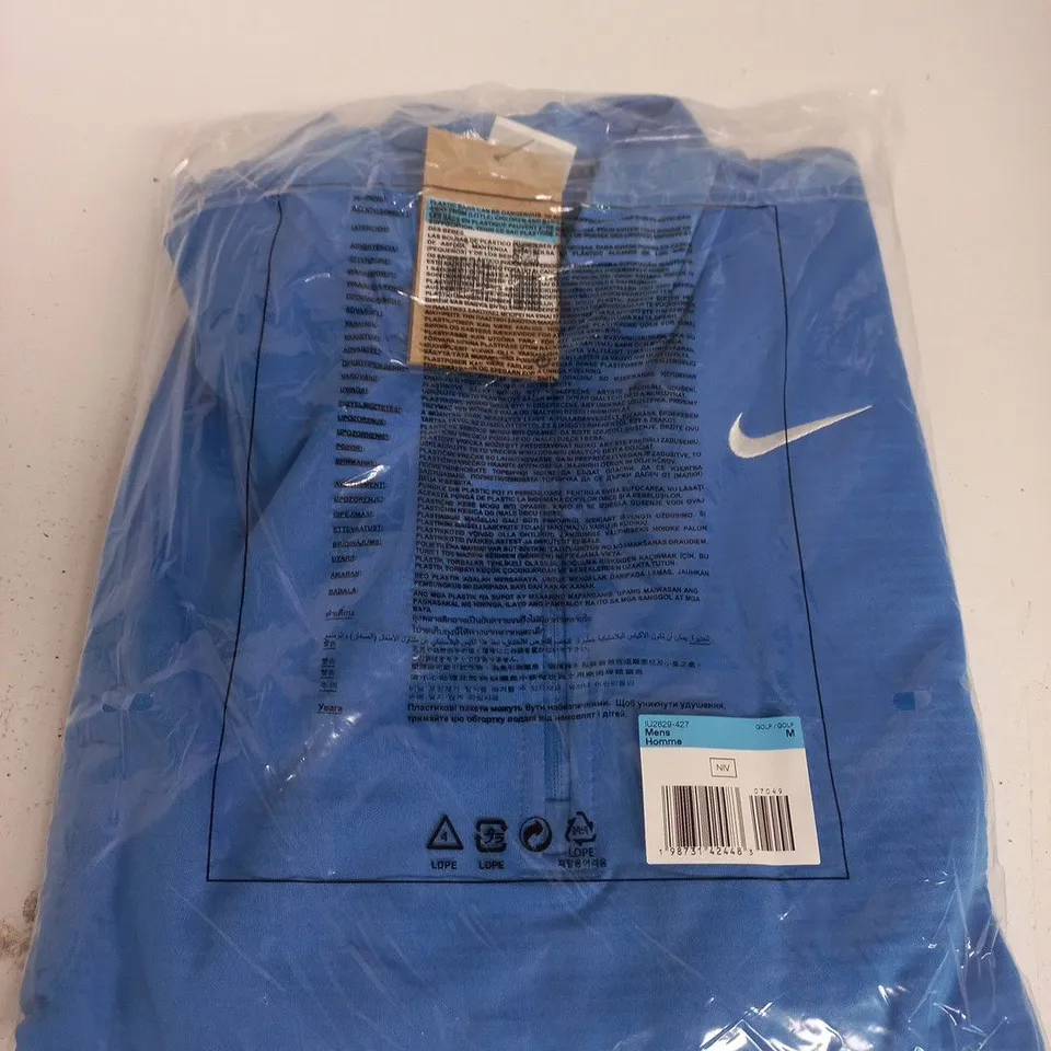 NIKE GOLF MENS ZIP FLEECE – BLUE, M
