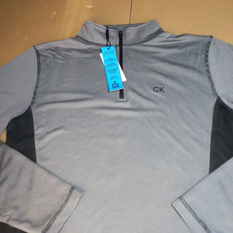 CALVIN KLEIN 1/4 ZIP SHIRT SIZE S