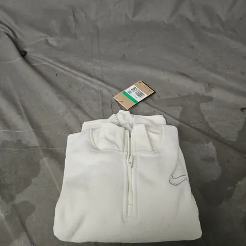 NIKE KIDS' ZIP-UP HOODIE, WHITE, XL