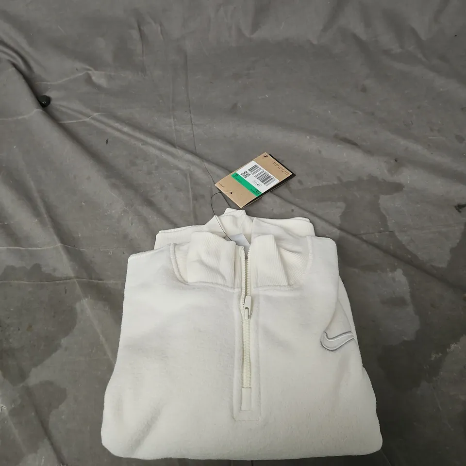 NIKE KIDS' ZIP-UP HOODIE, WHITE, XL