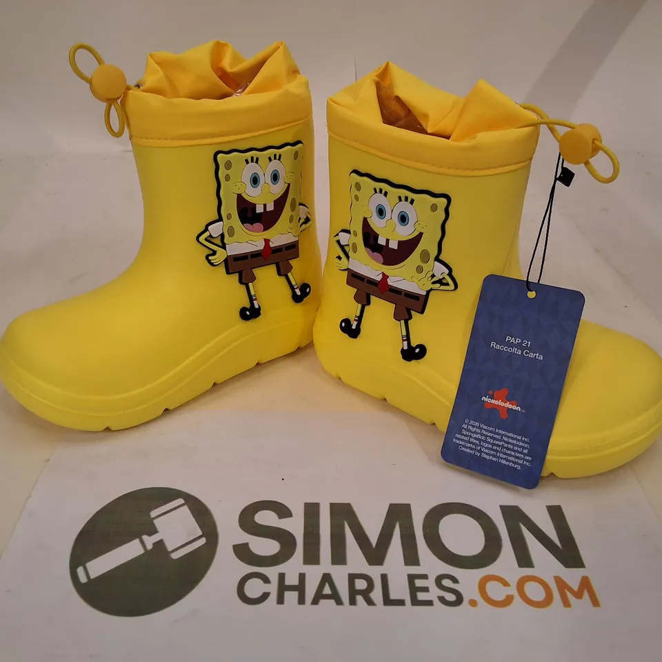 SPONGEBOB SQUAREPANTS GRAPHIC KIDS RAIN BOOTS