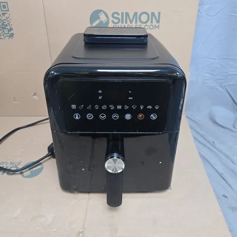 BLACK COUNTERTOP AIR FRYER / MULTI-COOKER WITH DIGITAL CONTROL PANEL 