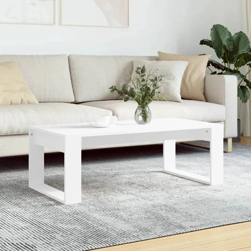 BOXED OCIA SLED COFFEE TABLE - WHITE (1 BOX)