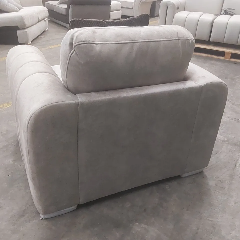 QUALITY DESIGNER AMARA FABRIC UPHOLSTERED ARMCHAIR
