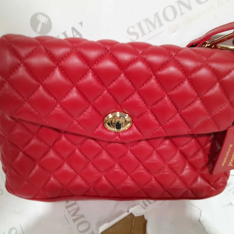 ASHWOOD ROSA QUILTED BAG RED