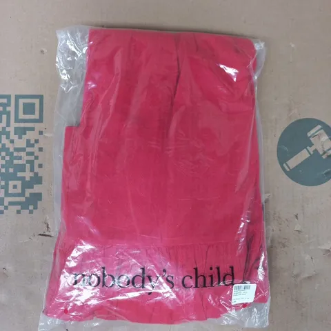 BAGGED NOBODY'S CHILD CECILIA MIDI DRESS IN RED SIZE UK 10