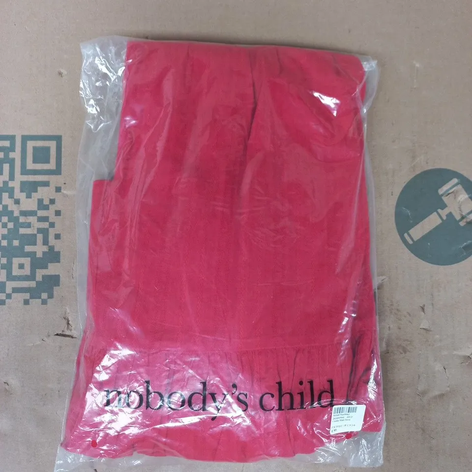 BAGGED NOBODY'S CHILD CECILIA MIDI DRESS IN RED SIZE UK 10
