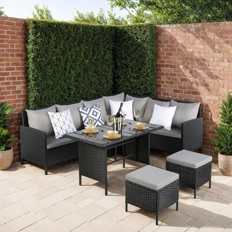 BOXED KISSNER RATTAN 7 PERSON SEATING GROUP (3 BOXES)