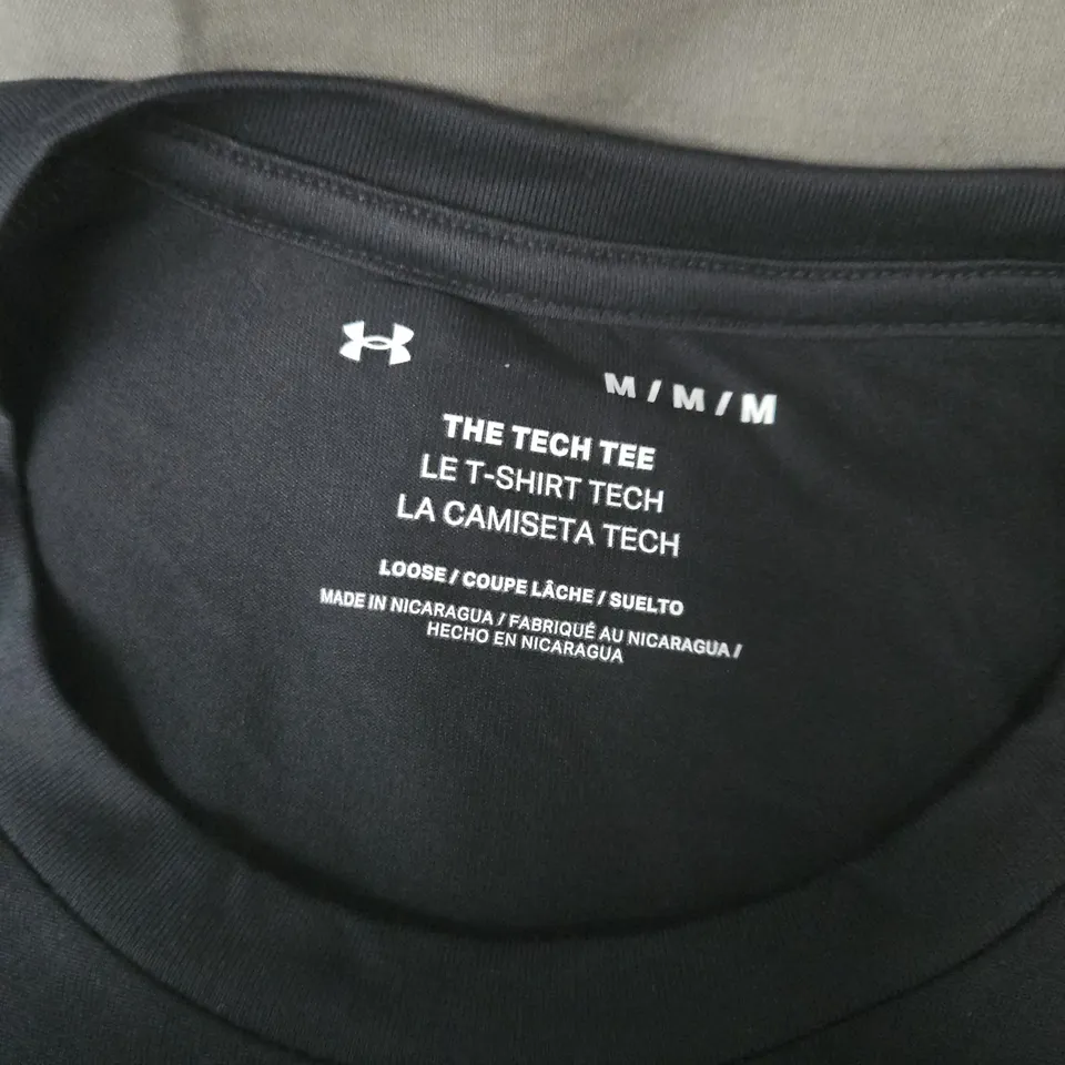 UNDER ARMOUR THE TECH TEE T‑SHIRT – BLACK, UK SIZE M