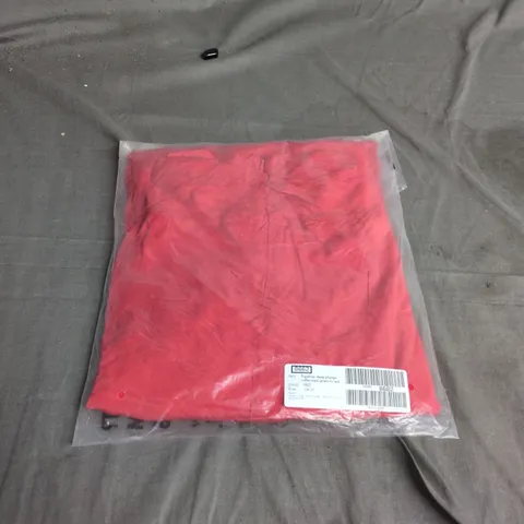 TOPSHOP DEEP PLUNGE RUFFLE MAXI GOWN – RED, UK 10