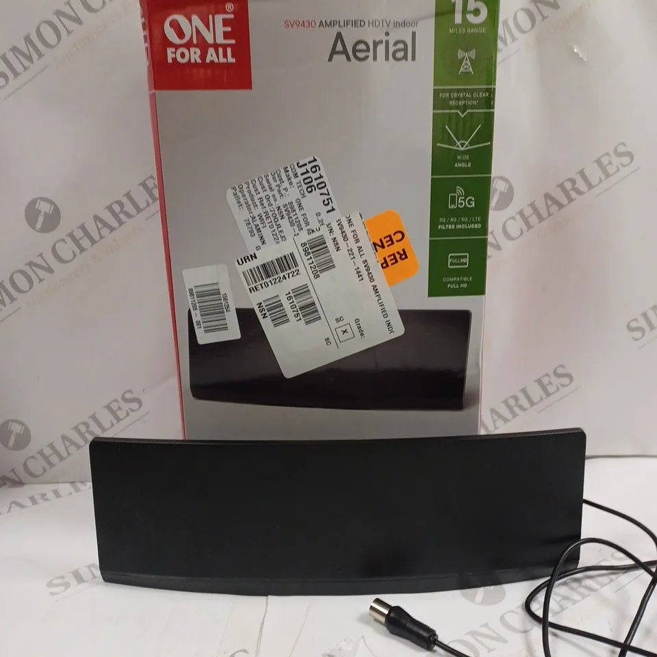 ONE FOR ALL SV9430 CURVED AMPLIFIED INDOOR TV AERIAL