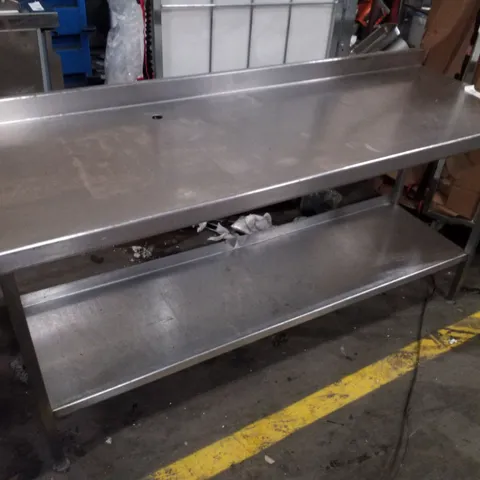 TWO-TIER STAINLESS STEEL WORK TABLE