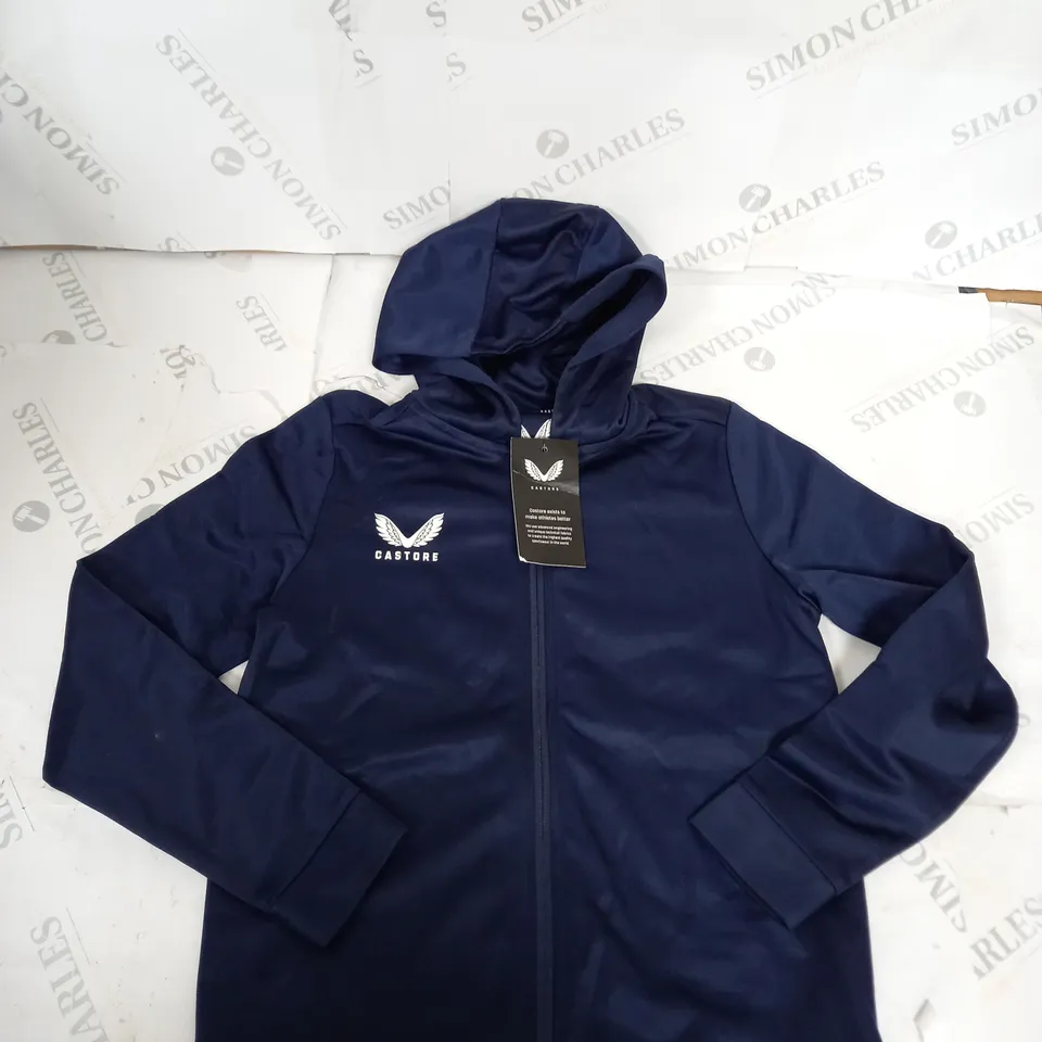 CASTORE ZIPPED NAVY JACKET WITH HOOD SIZE UNSPECIFIED