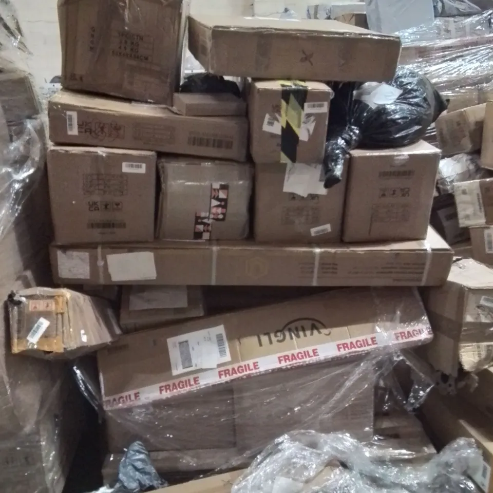 PALLET OF ASSORTED HOUSEHOLD GOODS AND PRODUCTS TO INCLUDE;AIR DIESEL HEATER PARKING KIT,CHRISTMAS TREE,RETRACTABLE SAFETY GATE 