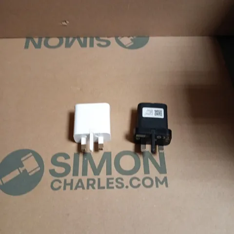 BOX OF APPROXIMATELY 100 POWER ADAPTER PLUGS