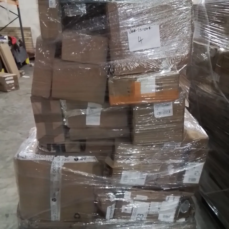 PALLET CONTAINING VARIOUS ASSORTED CUSTOMER RETURNS.