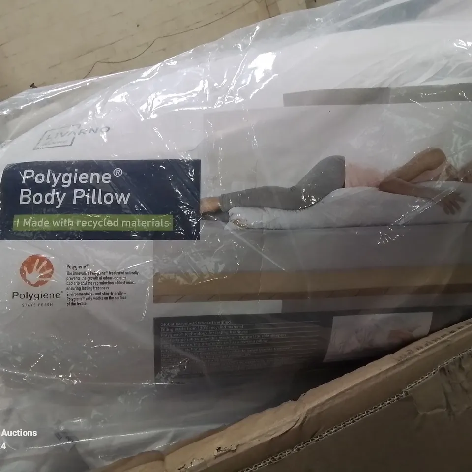 PALLET CONTAINING 2 LARGE BOXES OF POLYGIENE BODY PILLOWS