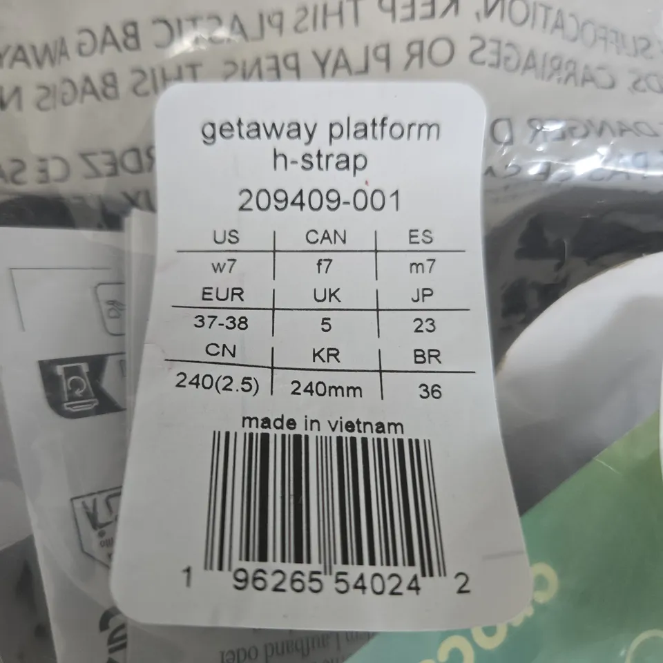 CROCS GATEWAY PLATFORM H-STRAP SIZE F7