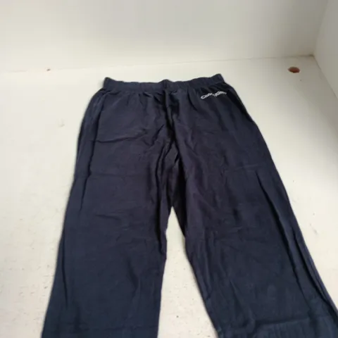 CALVIN KLEIN NAVY TROUSERS – SIZE S/P/CH (ELASTICATED WAIST) 