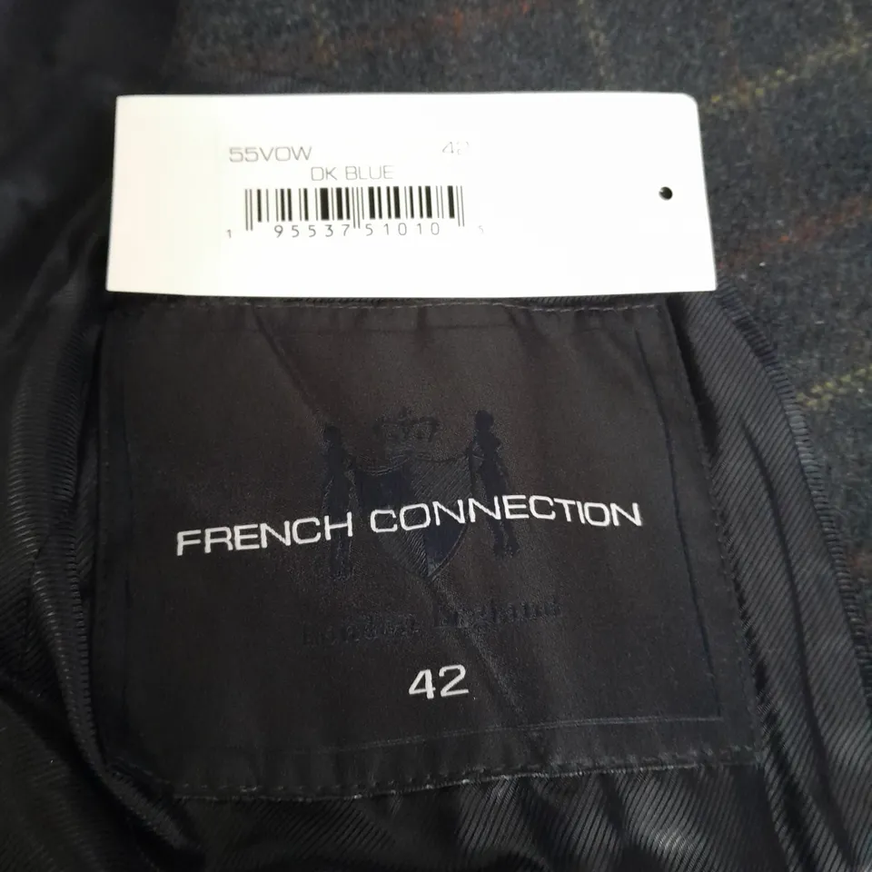 FRENCH CONNECTION DARK BLUE CHECK - 42