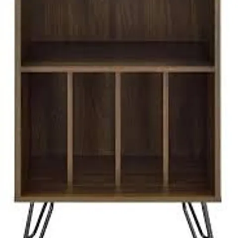 BOXED NOVOGRATZ CONCORD TURNTABLE STAND, SINGLE, WALNUT (1 BOX)