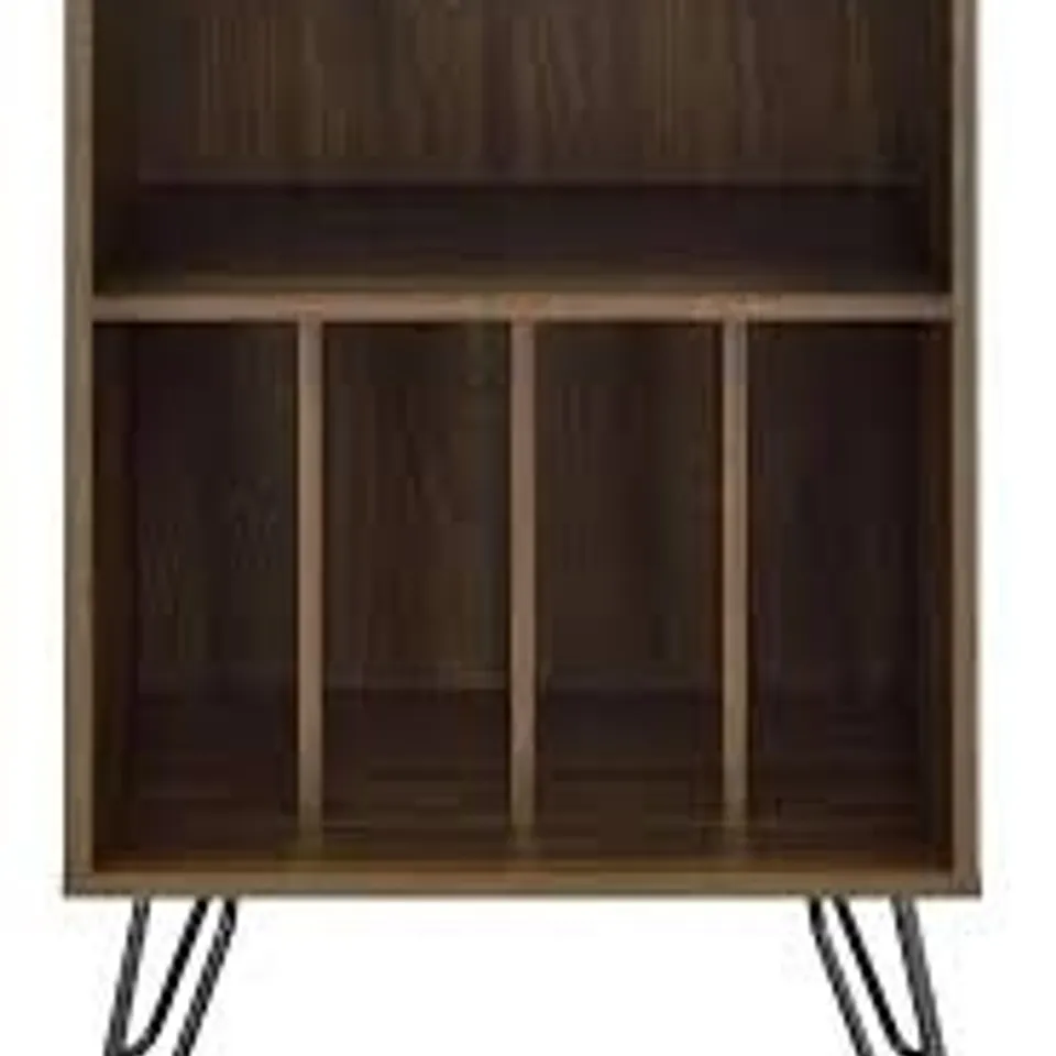 BOXED NOVOGRATZ CONCORD TURNTABLE STAND, SINGLE, WALNUT (1 BOX)