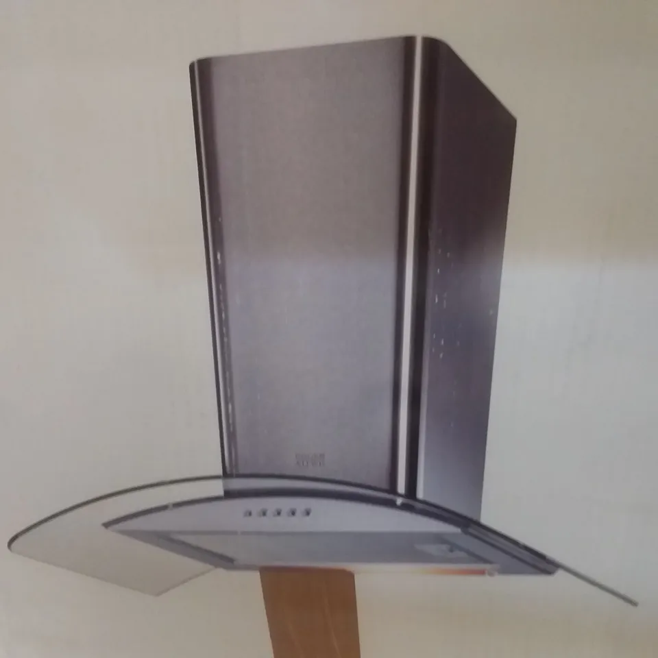 BOXED COOKE & LEWIS STAINLESS STEEL CURVED GLASS HOOD