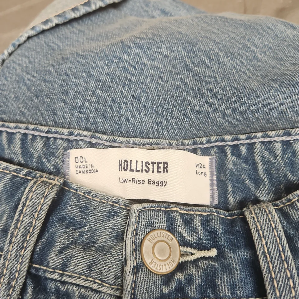 HOLLISTER WOMEN'S LOW-RISE BAGGY JEANS, UK 6 (W24) LONG