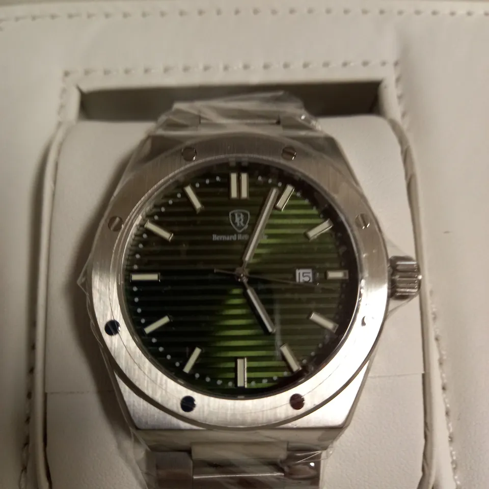 MENS BERNARD REINHARDT WATCH – 316 STAINLESS STEEL CASE & STRAP – SWISS MOVEMENT – 5 ATM WATER RESISTAN