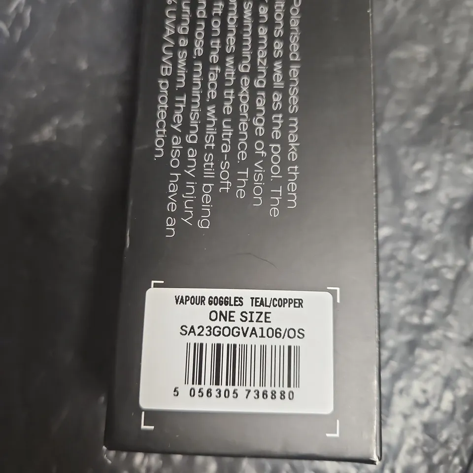 ZONE3 VAPOUR POLARISED LENSES SWIMMING GOGGLES TEAL/COPPER – ONE SIZE